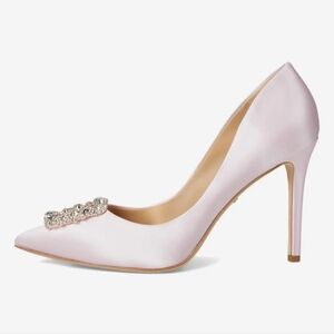BADGLEY MISCHKA PINK JEWELED STILETTO PUMPS SZ 8